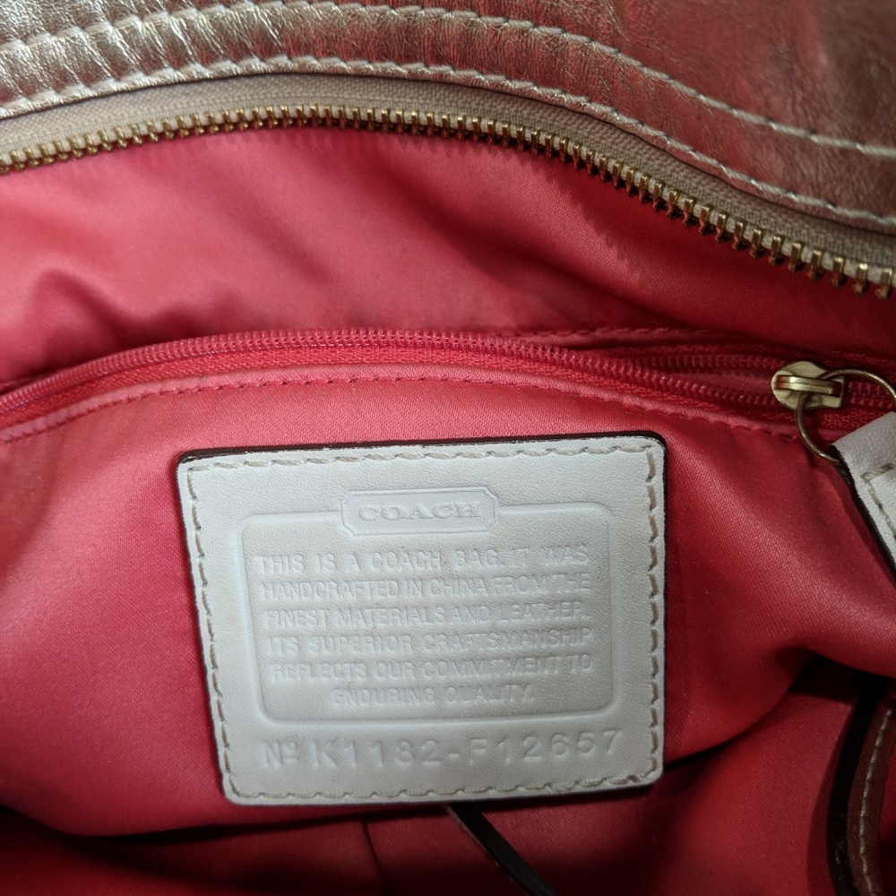 Authentic Coach Monogram Shoulder Handbag - Picture 7 of 8